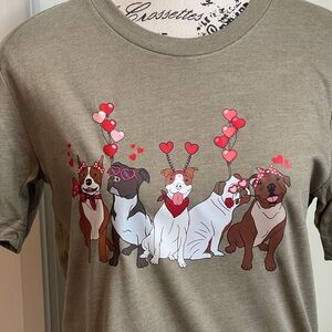 Valentines Pit Bull Dog T-shirt